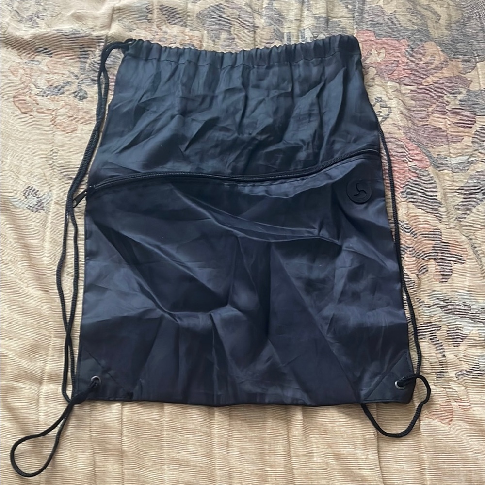 Black Nylon Backpack With Drawstring Closure - image 6